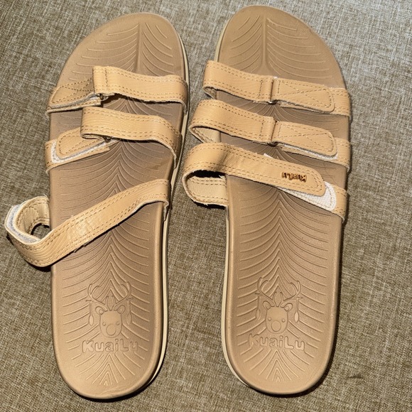 Kuailu Shoes - New SZ 9 KUAILU Womens Fashion Comfort Sandals Orthotic Slides - Tan - No box